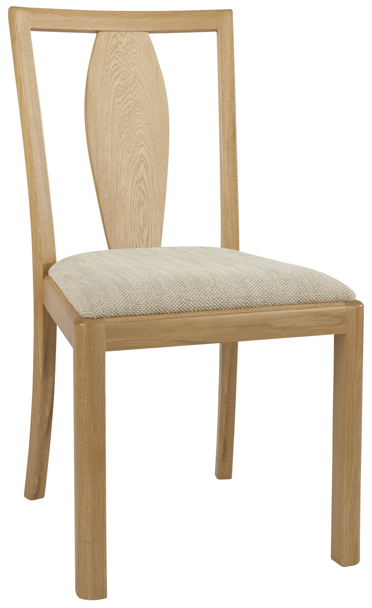 Stockholm Wooden Back / Taupe Faux Leather Seat Dining Chair | Eyres