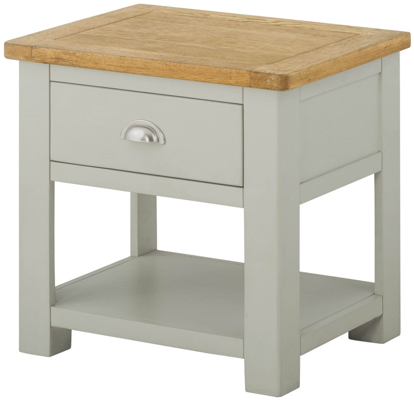 Portland Lamp Table with Drawer stone Eyres Furniture