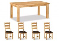 Clumber Small Extending Table & 4 Ladderback Chairs