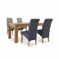 Derwent Extending Dining Table & 4 Chairs (SET)