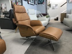 Hjort Knudsen Model 5252 Recliner Chair & Stool