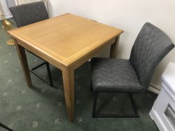 Hardwick Fixed Top Square Dining Table & 2 x CH22 Cumbria Dining Chairs