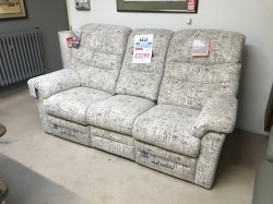 G Plan Ledbury 3 Seater Double Power Recliner Sofa with Headrest & Lumbar & Fixed Armchair