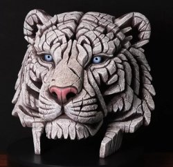 Tiger Bust White