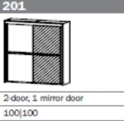 Ravello 201cm Sliding Door Wardrobe