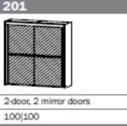 Ravello 201cm Sliding Door Wardrobe