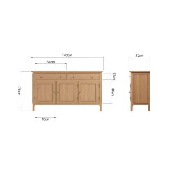 Kendal 3 Door Sideboard