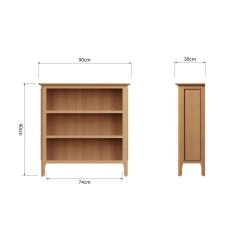 Kendal Small Wide Bookcase