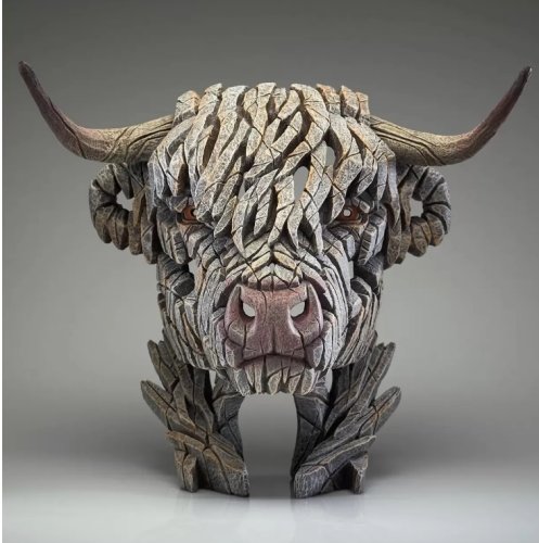 Highland Cow Bust White