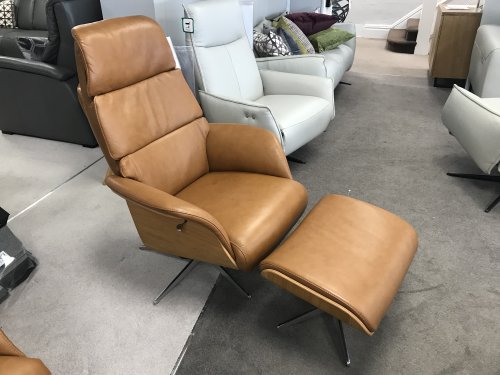 Hjort Knudsen Model 5252 Recliner Chair & Stool