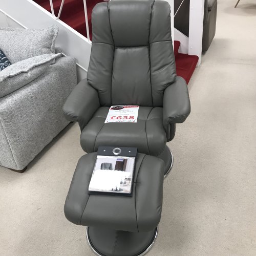 Dawson Swivel Chair & Stool in Leather